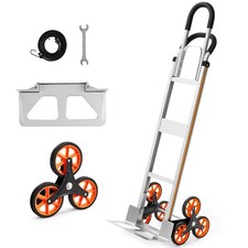 Stair Climbing Cart,330 lbs Stair-Climb Capacity,Aluminum Alloy Folding Trolley