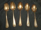 Lot of 5 Gorham ? Sterling Silver Large serving spoons lot Monogrammed 330 grams