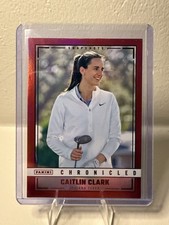 2025 Panini Caitlin Clark Chronicled #100 Snapshots Red Refractor
