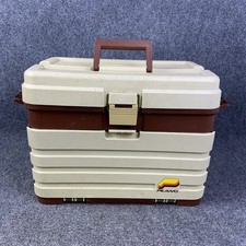Plano 758 Tackle Box Large 4-Drawer Fishing Storage Organizer Tan Brown USA