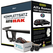 Für ALFA ROMEO 159 Sportwagon Typ 939 Anhängerkupplung starr +eSatz 13pol 03.06-