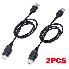 2Pcs 2.3ft PC Female USB To For Xbox Console Converter Cable Plug Play HOT