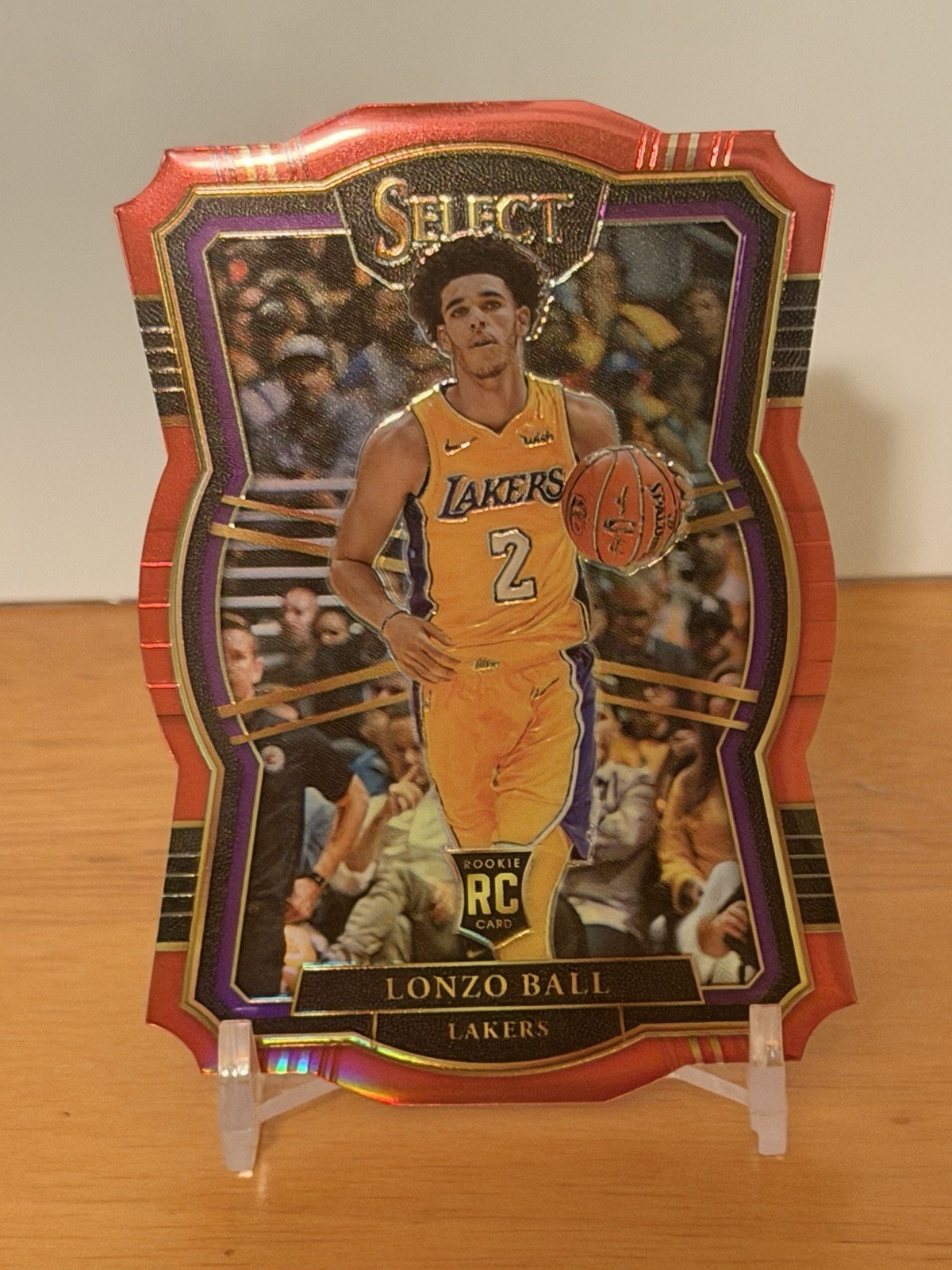 2017-18 Panini Select Premier Level Lonzo Ball #161 Red Die-Cut Prizm /135 (RC)