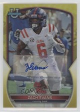 2022 Bowman U Chrome Prospect Yellow Refractor 43/75 Zach Evans #10 Auto nd3