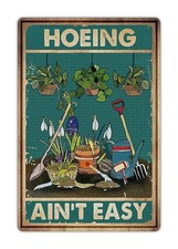Funny Garden Sign Outdoor Decor Humorous Gardening Gift for Women 12x8 Metal Sig