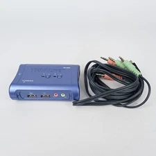TRENDnet TK-209 2-Port USB VGA Audio KVM Switch w/ Cables – Used