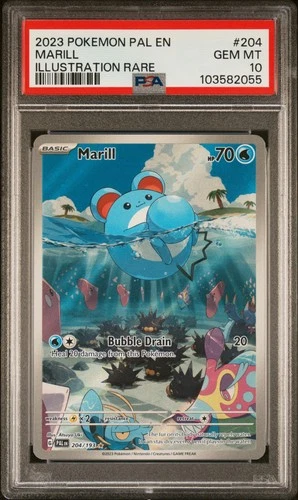 2023 POKEMON PAL EN-PALDEA EVOLVED ILLUSTRATION RARE #204 MARILL PSA 10