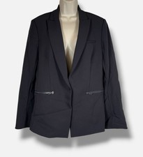 Veronica Beard Women's Blue Iconic Scuba Dickey Jacket Coat Size 14