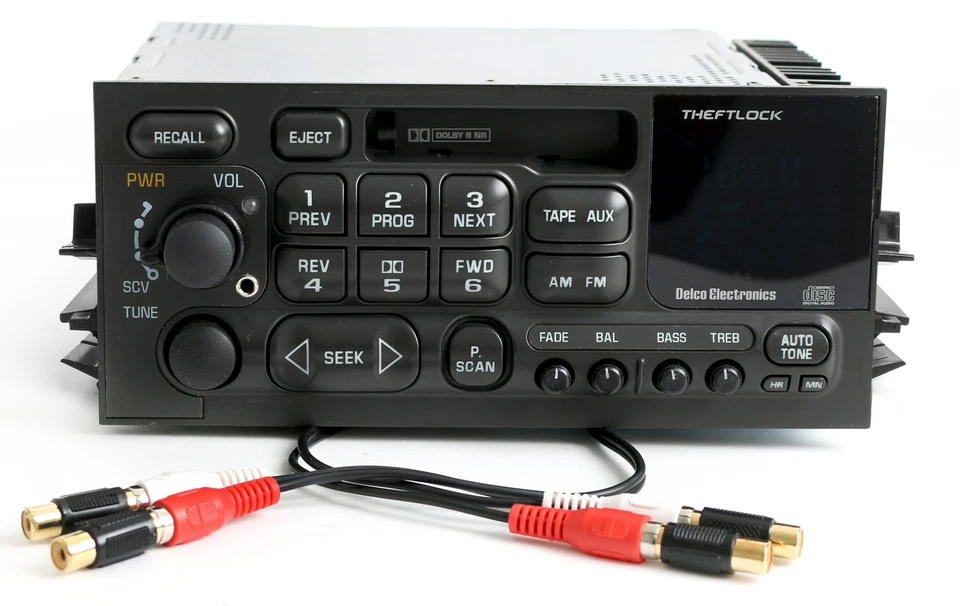 Chevy GMC 95-05 Caminhão Van Rádio AM FM Leitor de Cassete com Entrada Auxiliar Saída RCA - Imagem 3 de 4