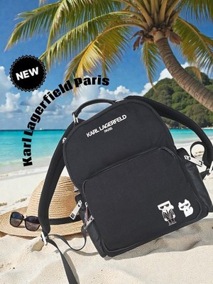 New Karl Lagerfield Paris logo designer  backpack