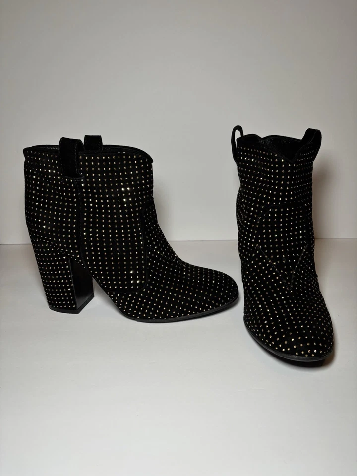 Botas al tobillo Laurence Dacade Paris de gamuza con tachuelas - negras - talla 39,5 (US 9,5) Foto 4 de 4