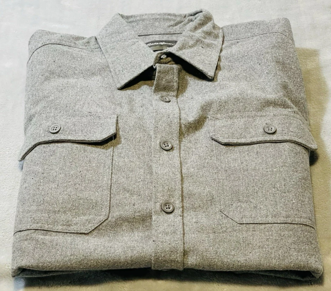 NEW Eddie Bauer Shirt Men L Gray Long Sleeve Front Pocket Outdoor Flannel Cotton
Opens in a new wind