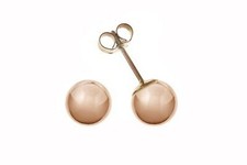 Rose Gold Ball Stud Earrings 4mm 9 Carat 375 Hallmark British Made