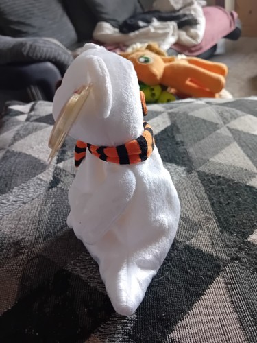 Ty Beanie Babys Köcher der Geisterbär, kleines Plüschtier, neu mit Etikett - Bild 2 von 12