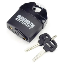 Mammoth Heavy Duty Motorcycle Shackle Lock 11 mm Scooter Disc Lock Black