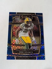 2021 Panini Select Concourse Eric Stokes Blue Prizm /199 RC Packers.