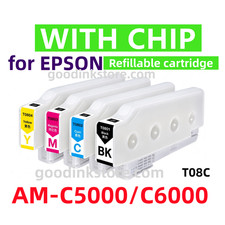 Refillable Ink Cartridge WorkForce Enterprise AM-C5000 AM-C6000 T08C with chip