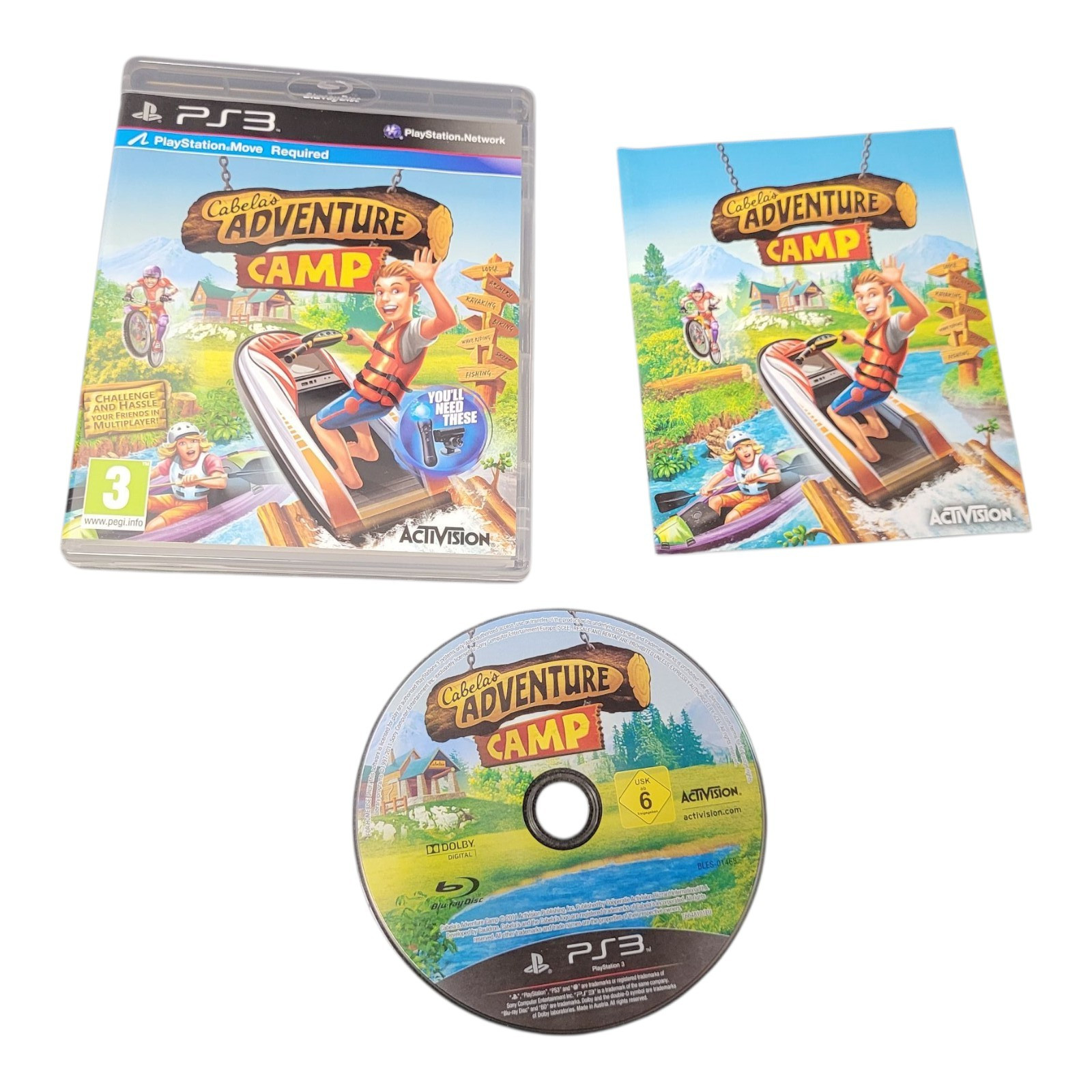 Cabela's Adventure Camp PS3 PlayStation 3 Move Required Complete with Manual CiB
