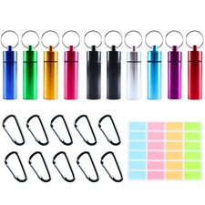 MOTOFITOOL Small Portable Pill Case, 10 Pack Waterproof Small, Multicolor