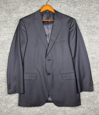 SuitSupply 42R Navy Textured Pinstripe VBC Super 110s Wool Sport Coat Blazer