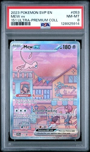 2023 POKEMON SVP EN-SV BLACK STAR PROMO 151 ULTRA-PREM COLL #053 MEW EX PSA 8