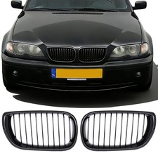 NIEREN GRILL ZIERGITTER PASSEND FÜR BMW 3er E46 01-05 EINZELSTEG GLÄZEND SCHWARZ