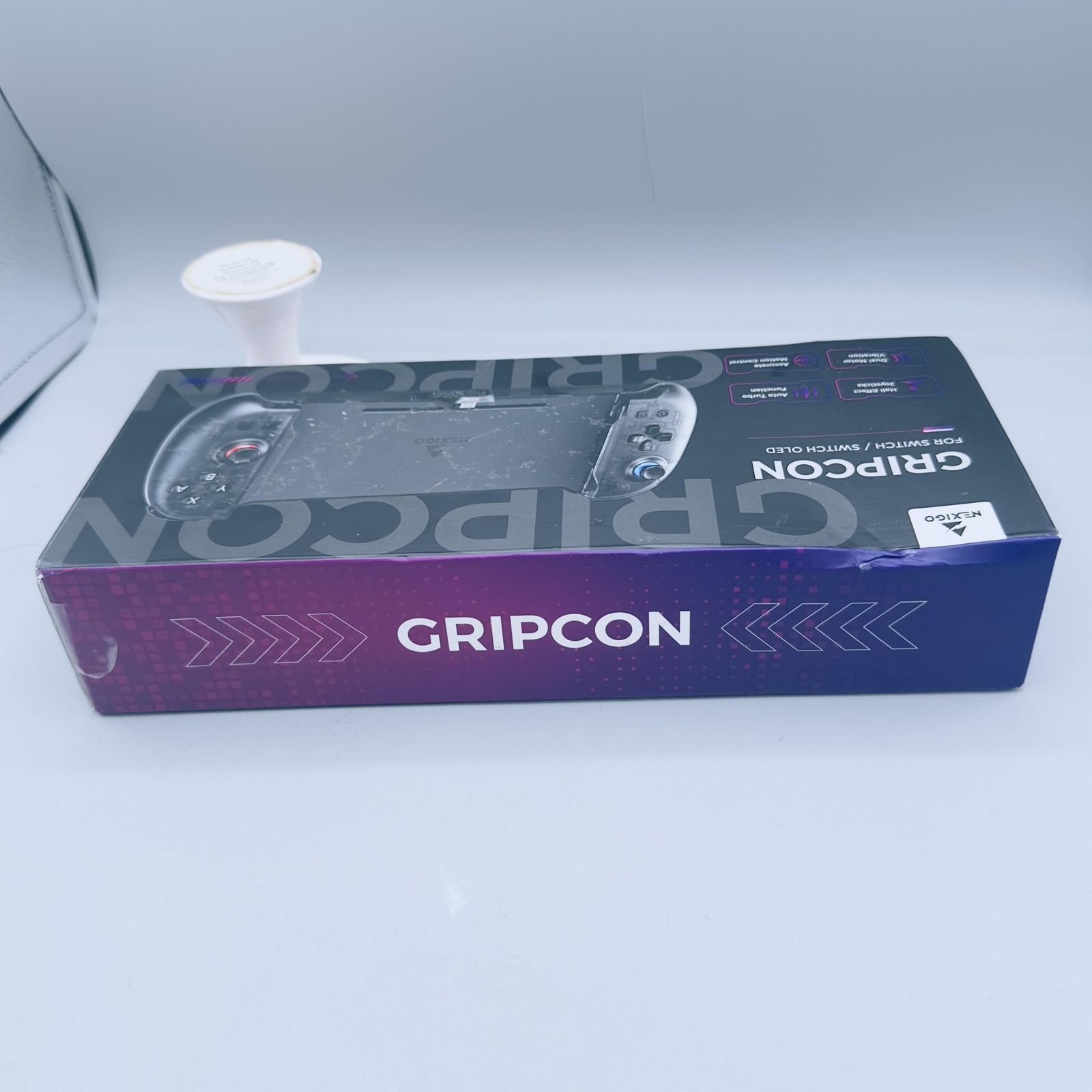 NexiGo Gripcon Switch OLED Controller Hall Joystick Turbo Motion Clear Gamepad