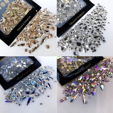 150pcs Round Flatback Glass Rhinestones Plus 20pcs Odd Shaped Jewelry DIY Design