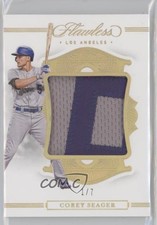 2020 Panini Flawless Patch Gold 1/7 Corey Seager #P-CS Patch 0b2