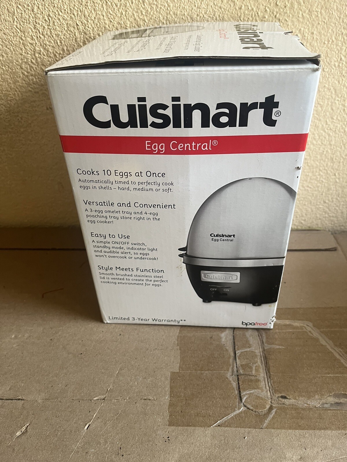 Cuisinart Egg Central Electric Egg Cooker 10 Egg Capacity CEC10 NEW