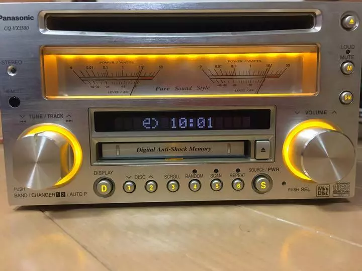 Panasonic CQ-VX5500D CD MD player Tested Free Shipping