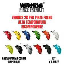 VERNICE PINZE FRENI LUCIDO BICOMPONENTE ALTA TEMPERATURA VARI COLORI 
