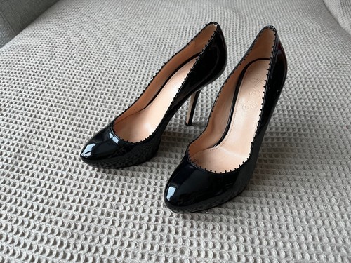 Made in Italy Mujer Negro Clásico Cuero Tacones Altos Talla EUR39/US8 - Imagen 2 de 8
