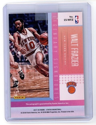 Baloncesto Legendary Signatures 2017-18 Panini Status Walt Frazier rosa automático/99 - Imagen 2 de 2