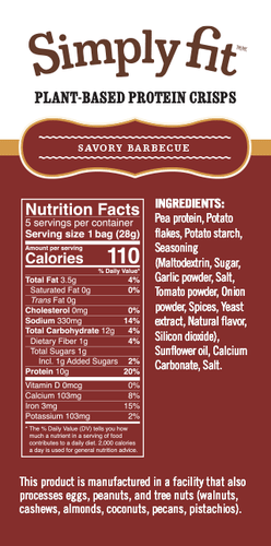 Melaleuca Simply Fit Veggie Protein Chips Bohnenkraut Grill Backchips 140g NEU - Bild 2 von 2