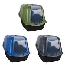 Cat Litter Tray Box Hooded Portable Carry Flip Covered Tray Pet Toilet Loo Tray