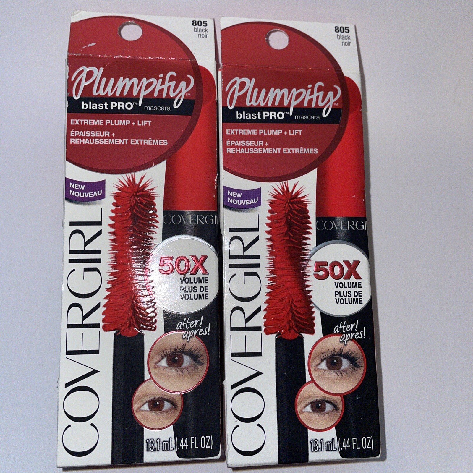 2 mascara lot COVERGIRL MAKEUP PLUMPIFY BLAST PRO MASCARA 805 BLACK