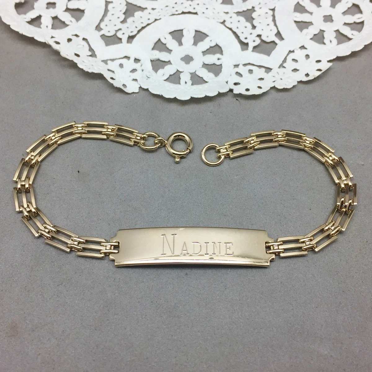 ID Bracelet Engraved Plate Name