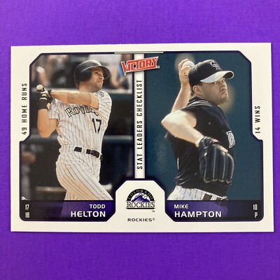 Todd Helton 2002 Upper Deck Victory Team Leader Card #490 MLB Colorado Rockies