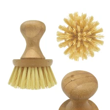 Vegetable Brush w/ Bamboo Knob - Fibers are Recycled Bottles by LOLA