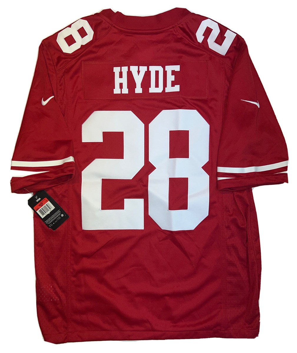 New Carlos Hyde Size Large San Francisco 49ers Nike Mens Red Limited Jersey  NWT