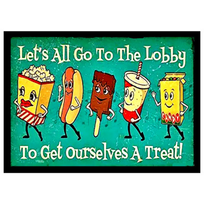 Movie Night Sign Sticker - Welcome to Famiy - Home Theater Accessory