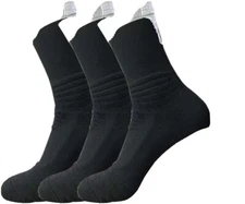3 Pack Men's Cushioned Athletic Sport Socks Professional Basketball Elite Sock