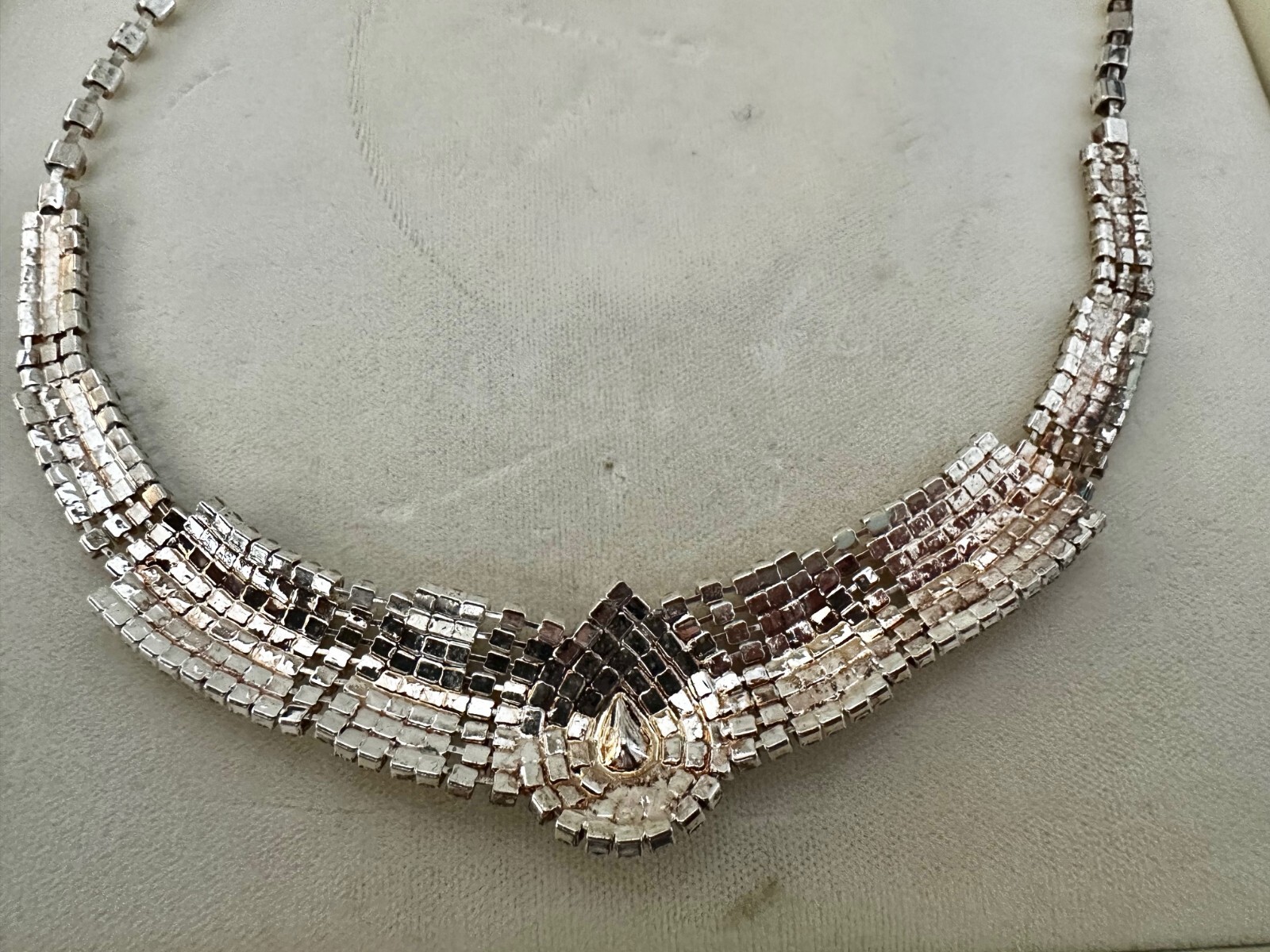 Vintage Dramatic Statement Sparkling Diamante Nec… - image 13