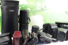 Lote bolsas, estuches y fundas fotografía lentes y cámaras point&shoot + reflex