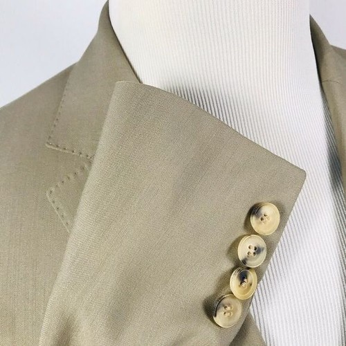 Hugo Boss 44S Sport Coat Rossellin Movie Beige 100% Wool Three Button Vented - Picture 5 of 8