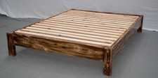 Farmhouse Torched Platform Bed - TwinXL/Solid Wood/Made in USA/Free Shipping