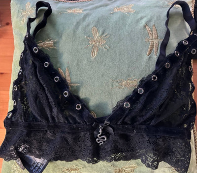 Killstar Bralet Etienne Netz BH schwarz Schlange Spitze Gr. M