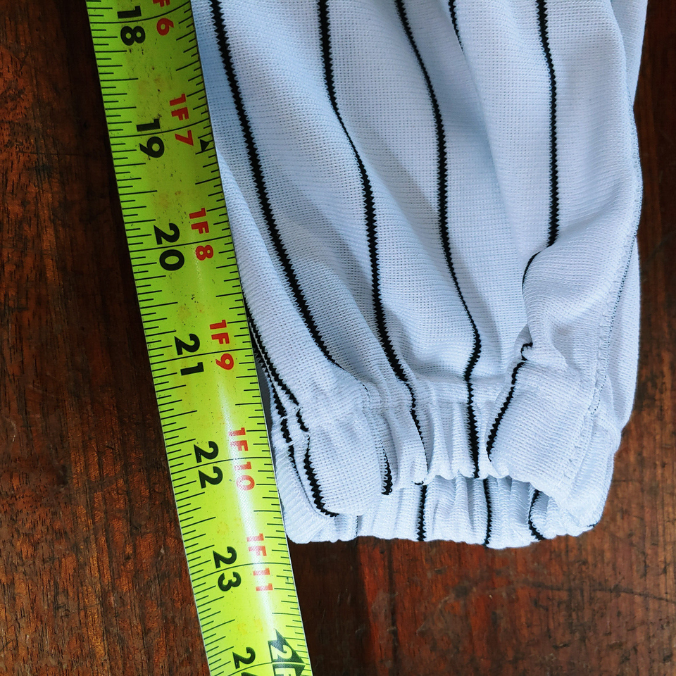 Champro Youth Size L Large White Black Stripe Stretch Baseball Uniform