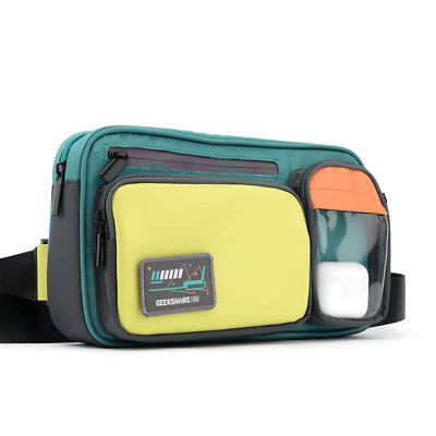 GeekShare Large Capacity Travel Carrying Case-Color Contrast Laser Messenger Bag